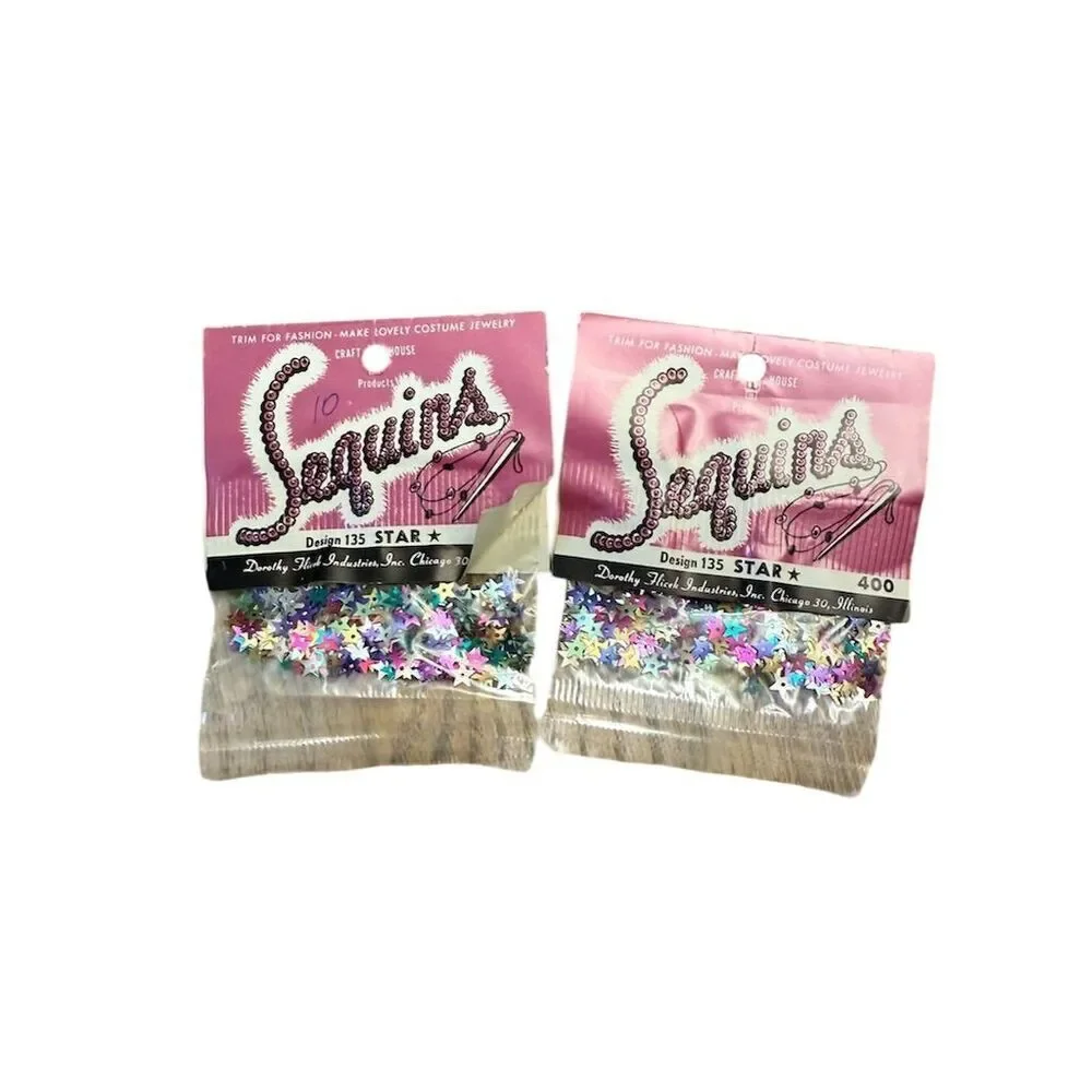 Spangler Craft Supply Lot Sequins Spangles Multicolor